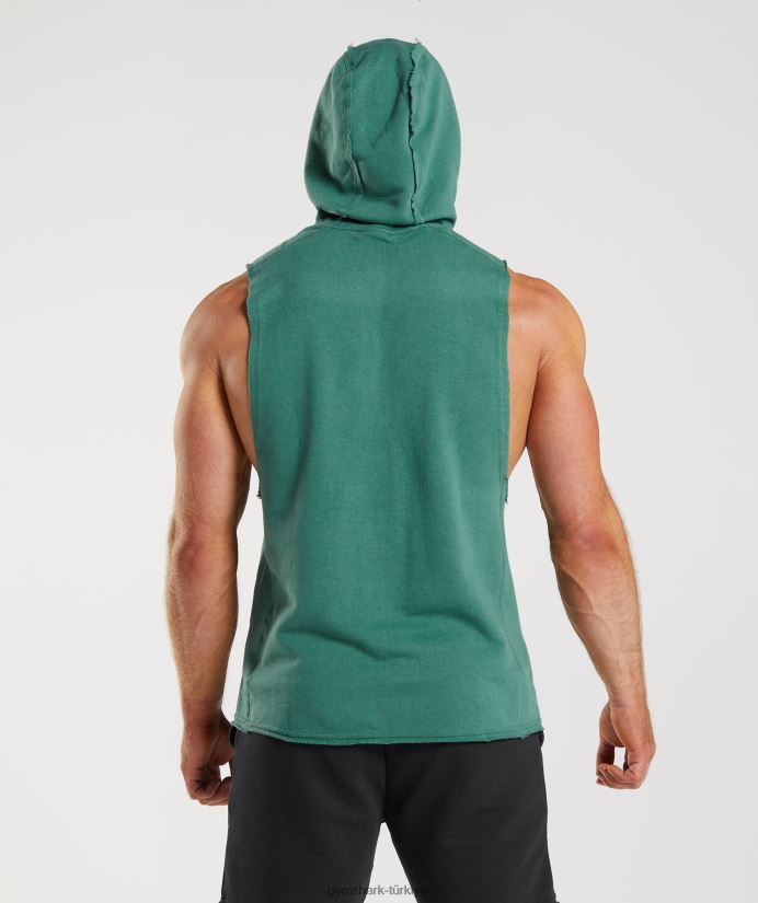 miras bırak kollu kapüşonlu üst erkeklerGymshark Hoya yeşili 02H048842