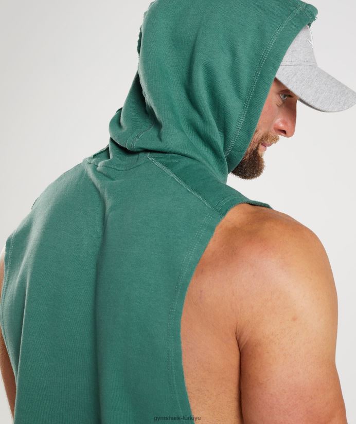 miras bırak kollu kapüşonlu üst erkeklerGymshark Hoya yeşili 02H048842
