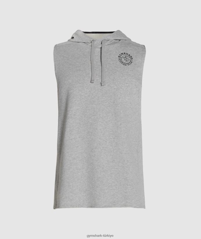 miras bırak kollu kapüşonlu üst erkeklerGymshark açık gri marn 02H048853