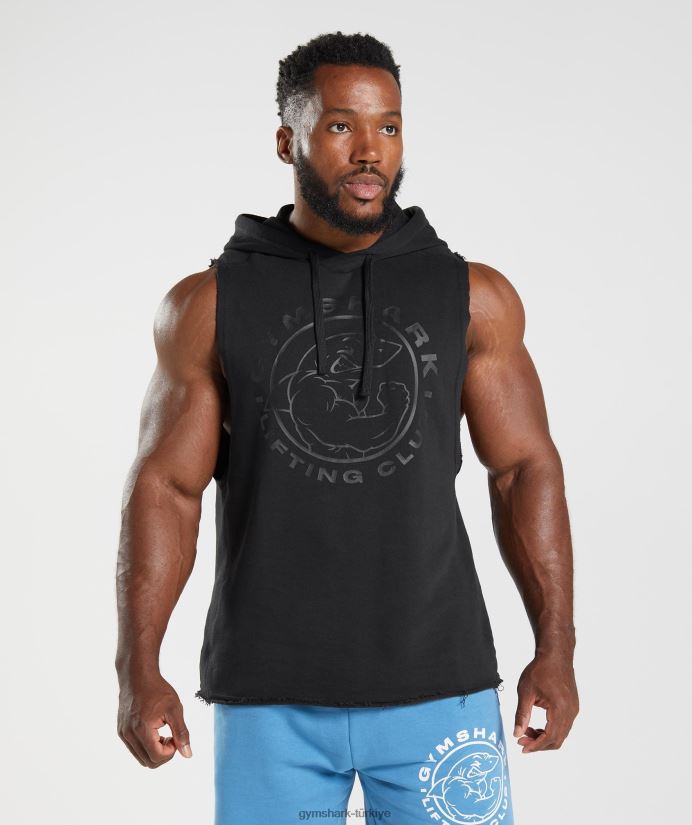 miras bırak kollu kapüşonlu üst erkeklerGymshark siyah 02H048838