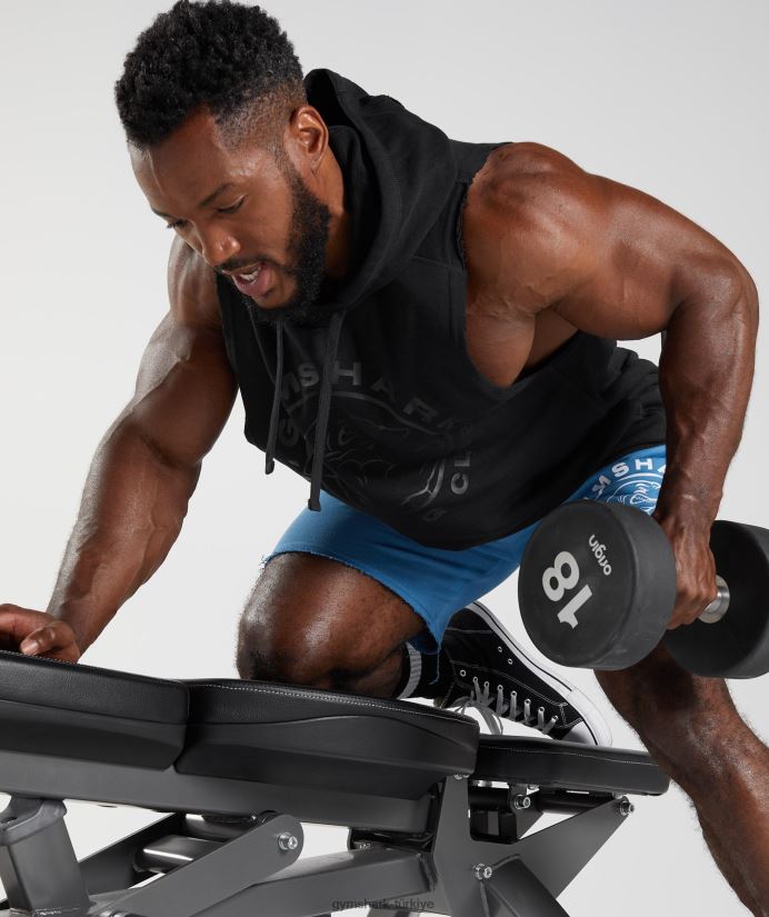 miras bırak kollu kapüşonlu üst erkeklerGymshark siyah 02H048838