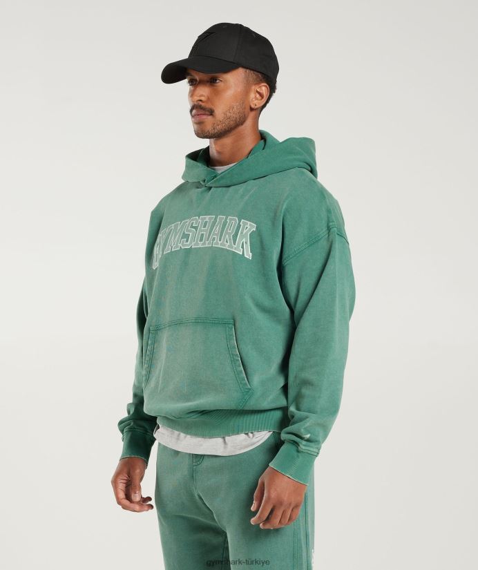 üniversite kapşonlusu erkeklerGymshark mürekkep deniz mavisi/asit yıkama 02H048875