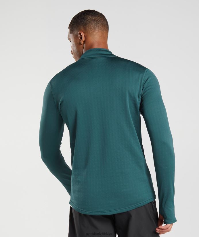 spor 1/4 zip erkeklerGymshark kış deniz mavisi 02H048815