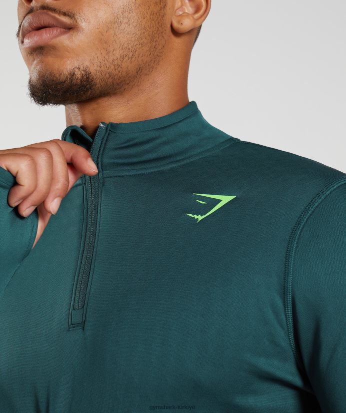spor 1/4 zip erkeklerGymshark kış deniz mavisi 02H048815
