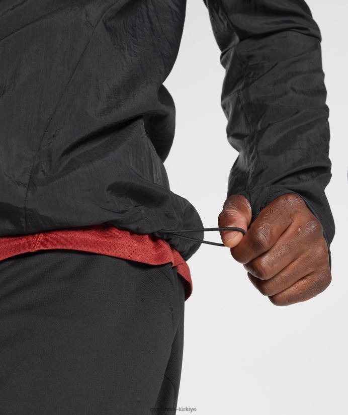 spor rüzgarlık erkeklerGymshark siyah 02H048831