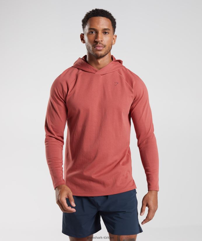 stüdyo kapüşonlu svetşört erkeklerGymshark gül kahverengi 02H048848