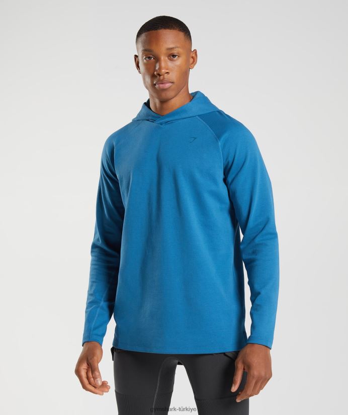 stüdyo kapüşonlu svetşört erkeklerGymshark göl kenarı mavisi 02H048827