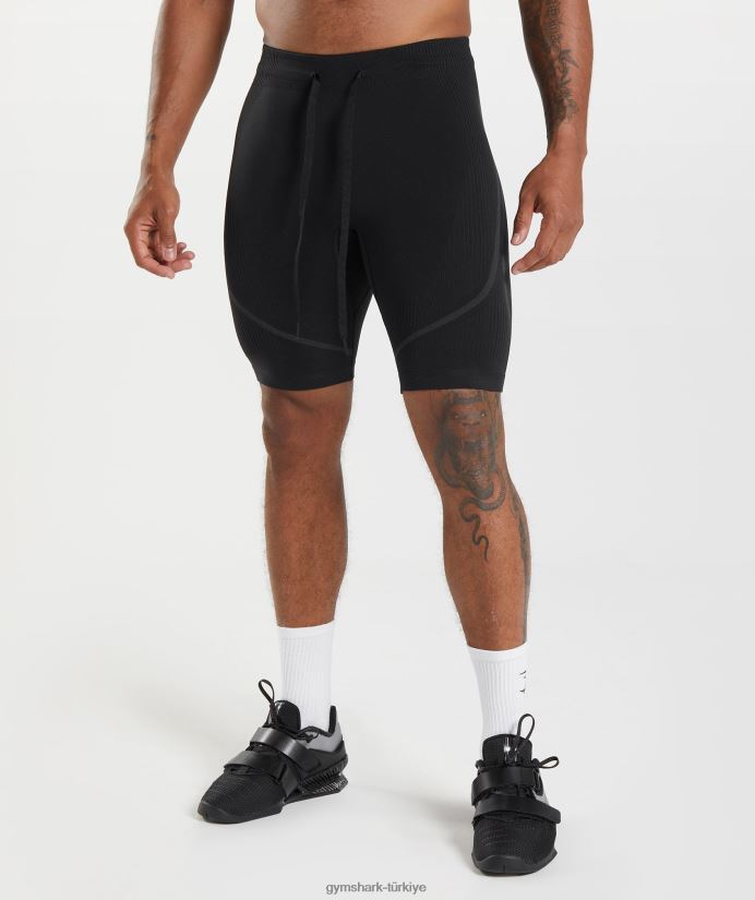 315 dikişsiz 1/2 şort erkeklerGymshark siyah/kömür grisi 02H048538