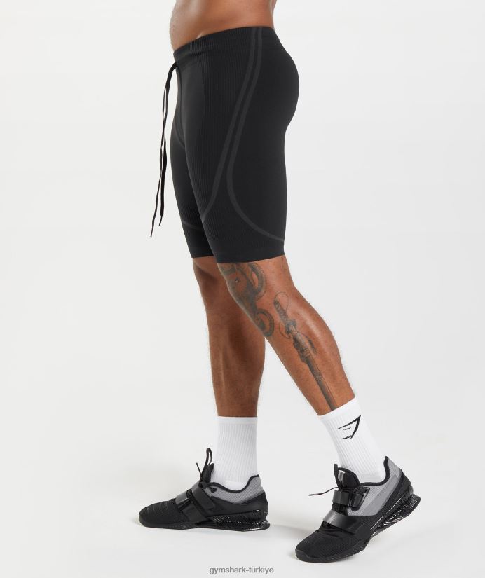 315 dikişsiz 1/2 şort erkeklerGymshark siyah/kömür grisi 02H048538