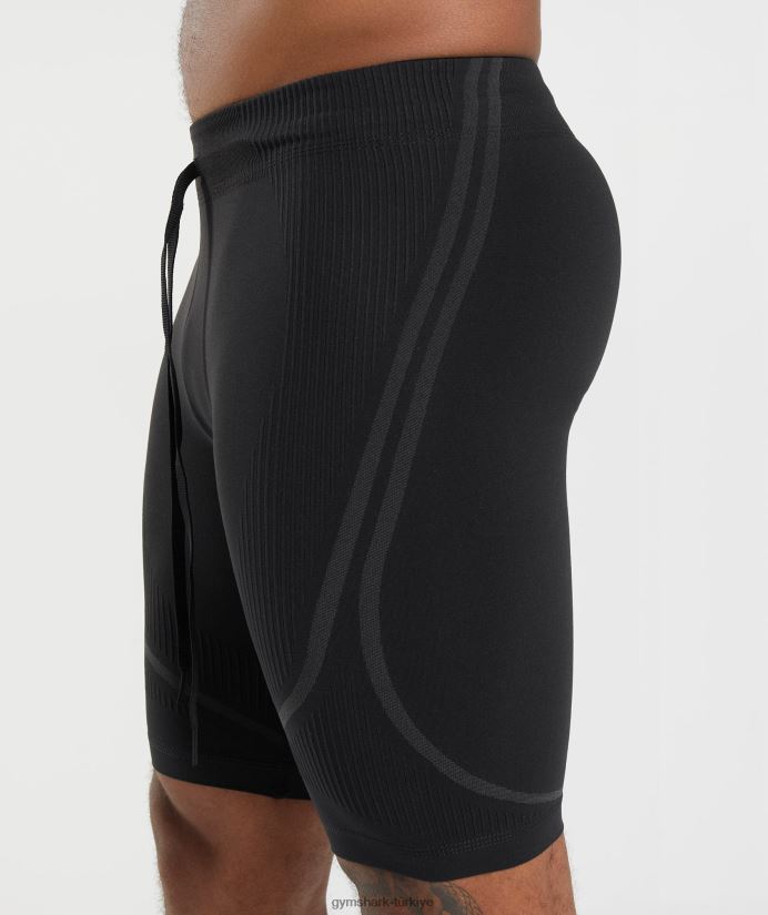 315 dikişsiz 1/2 şort erkeklerGymshark siyah/kömür grisi 02H048538