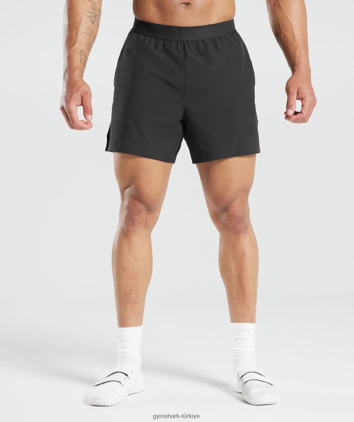 315 dokuma şort erkeklerGymshark siyah 02H048547
