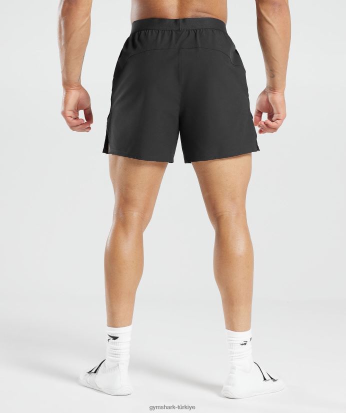 315 dokuma şort erkeklerGymshark siyah 02H048547