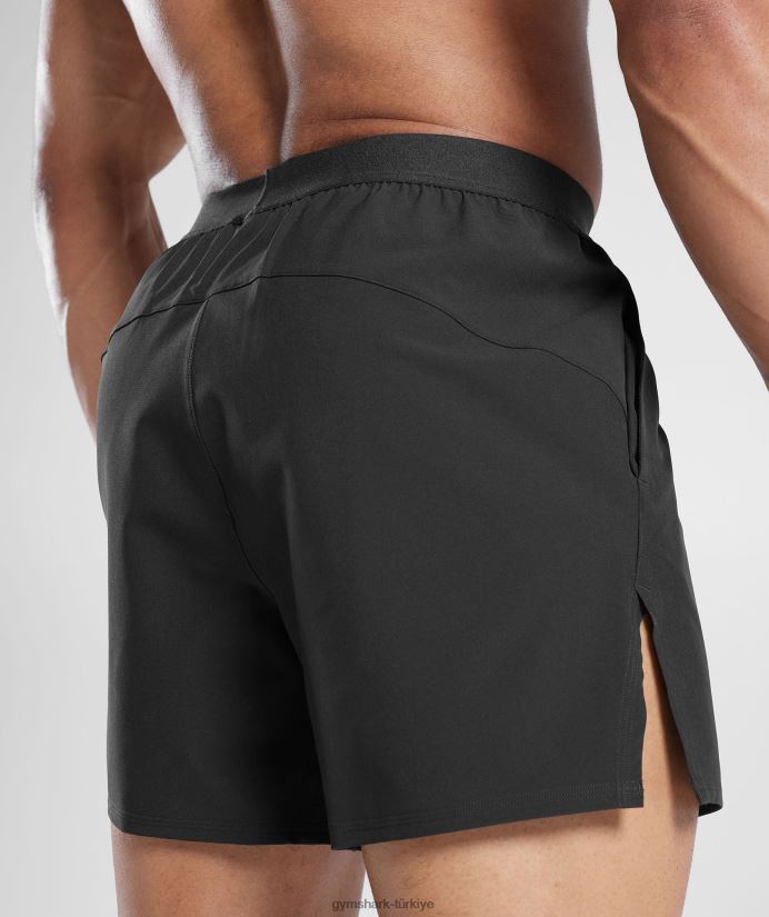 315 dokuma şort erkeklerGymshark siyah 02H048547