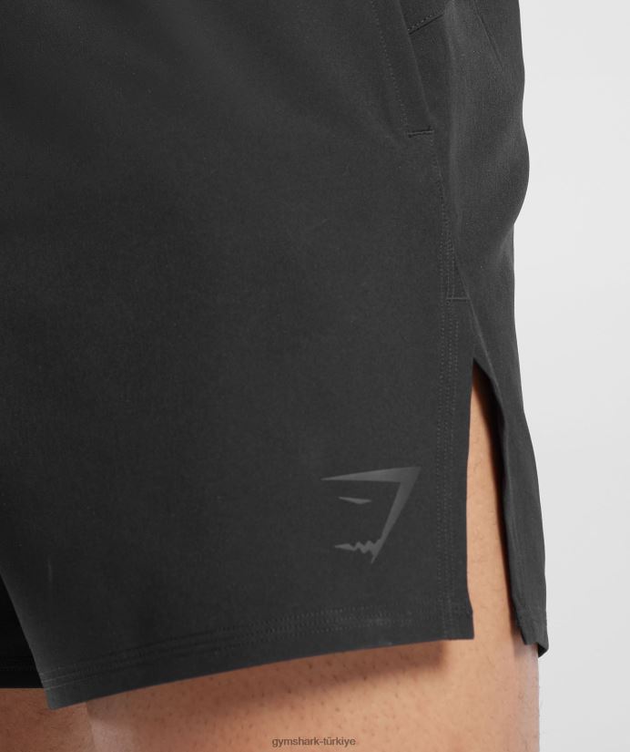 315 dokuma şort erkeklerGymshark siyah 02H048547