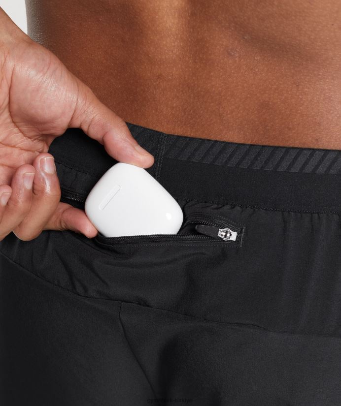 apex run 4 şort erkeklerGymshark siyah 02H048523