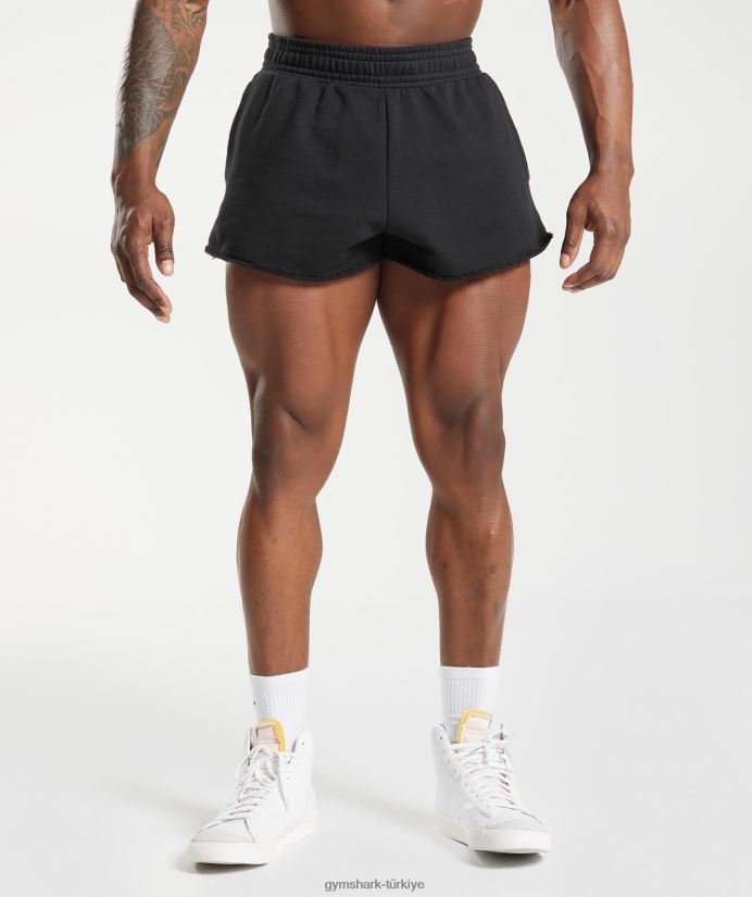 eski şort erkeklerGymshark siyah 02H048527