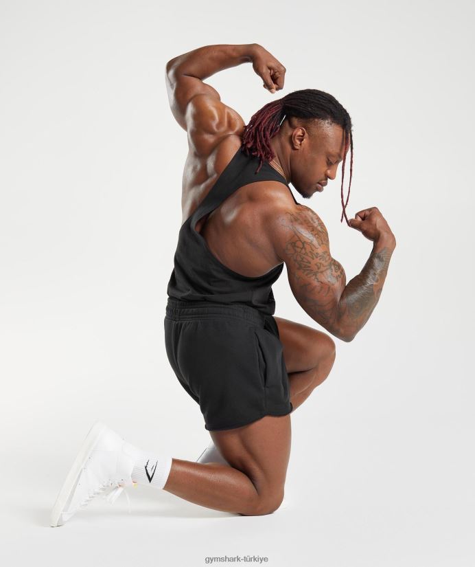 eski şort erkeklerGymshark siyah 02H048527