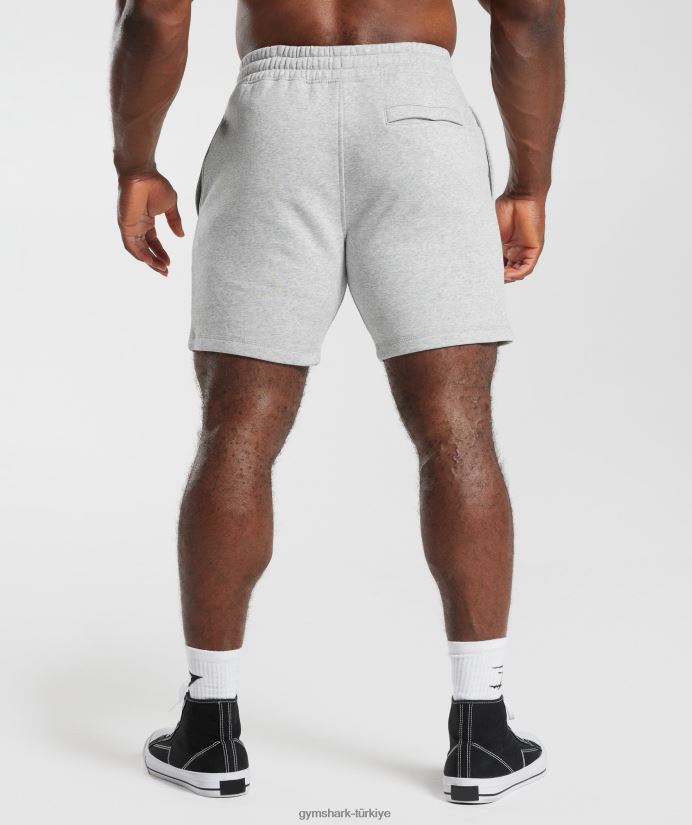 retro dalga şort erkeklerGymshark açık gri çekirdekli marn 02H048535