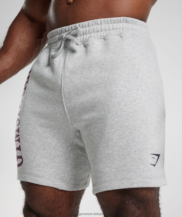 retro dalga şort erkeklerGymshark açık gri çekirdekli marn 02H048535