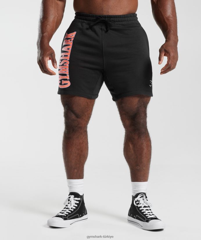 retro dalga şort erkeklerGymshark siyah 02H048536