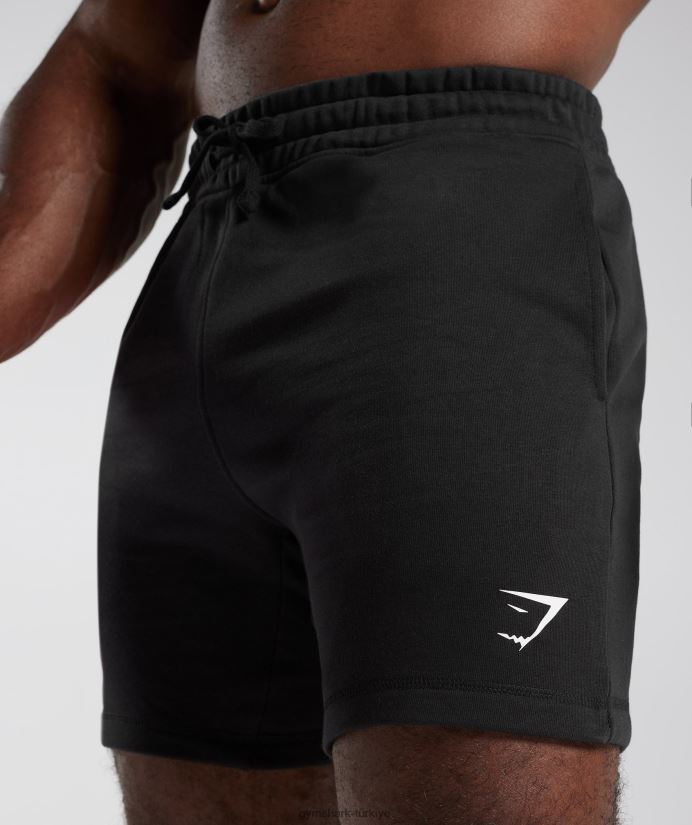 retro dalga şort erkeklerGymshark siyah 02H048536