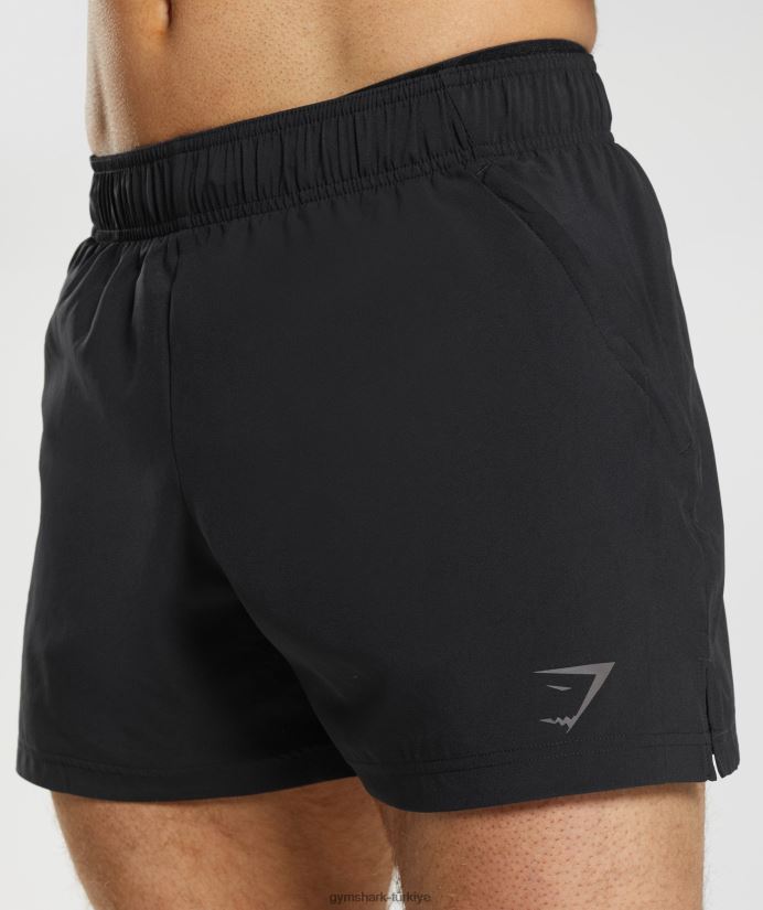 spor 5 şort erkeklerGymshark siyah 02H048511