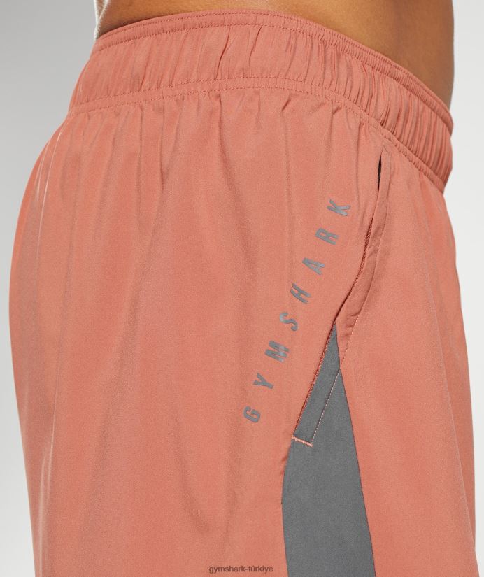 spor şortları erkeklerGymshark hurma kırmızısı/siluet grisi 02H048531