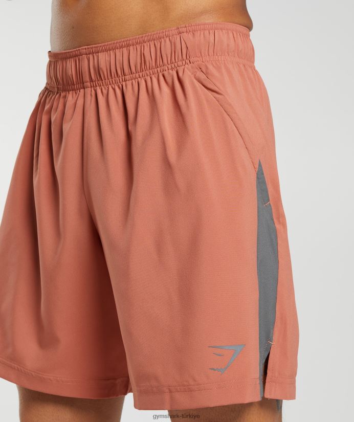 spor şortları erkeklerGymshark hurma kırmızısı/siluet grisi 02H048531