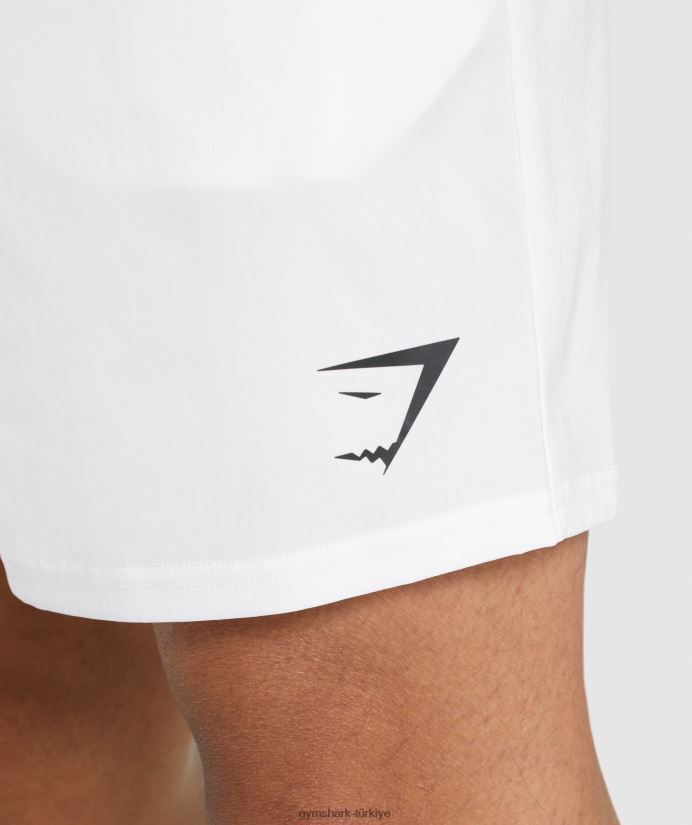 varış 7 şort erkeklerGymshark beyaz 02H048518