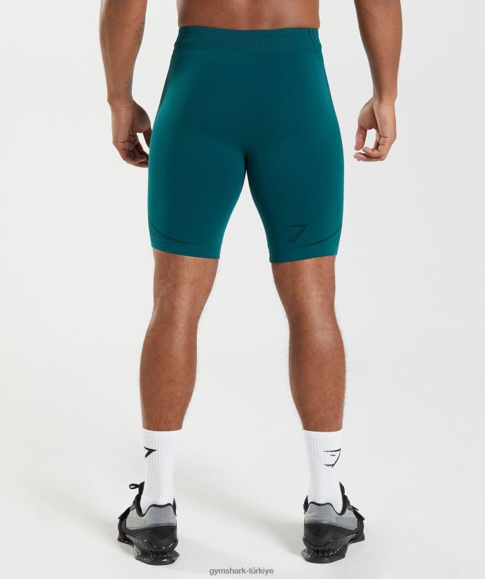 315 dikişsiz 1/2 şort erkeklerGymshark kış deniz mavisi/siyah 02H0481038