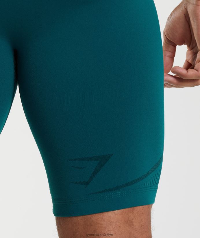 315 dikişsiz 1/2 şort erkeklerGymshark kış deniz mavisi/siyah 02H0481038