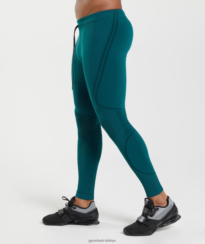 315 dikişsiz tayt erkeklerGymshark kış deniz mavisi/siyah 02H0481040