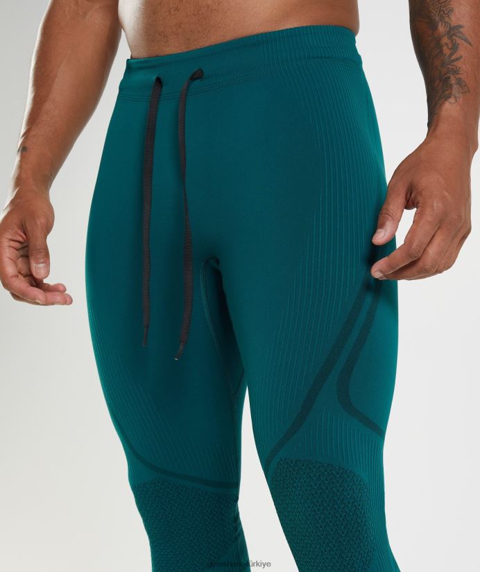 315 dikişsiz tayt erkeklerGymshark kış deniz mavisi/siyah 02H0481040
