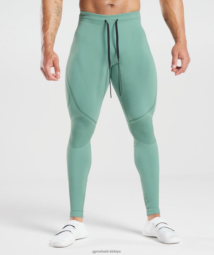 315 dikişsiz tayt erkeklerGymshark mürekkep deniz mavisi/mücevher yeşili 02H0481030