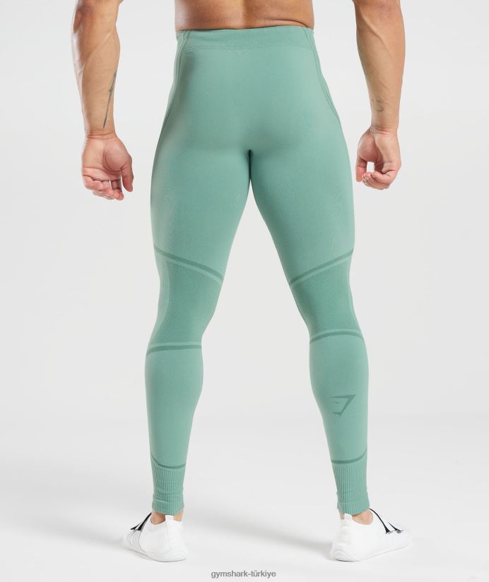 315 dikişsiz tayt erkeklerGymshark mürekkep deniz mavisi/mücevher yeşili 02H0481030