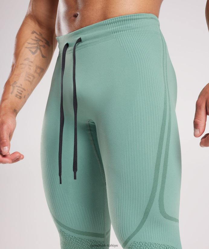 315 dikişsiz tayt erkeklerGymshark mürekkep deniz mavisi/mücevher yeşili 02H0481030