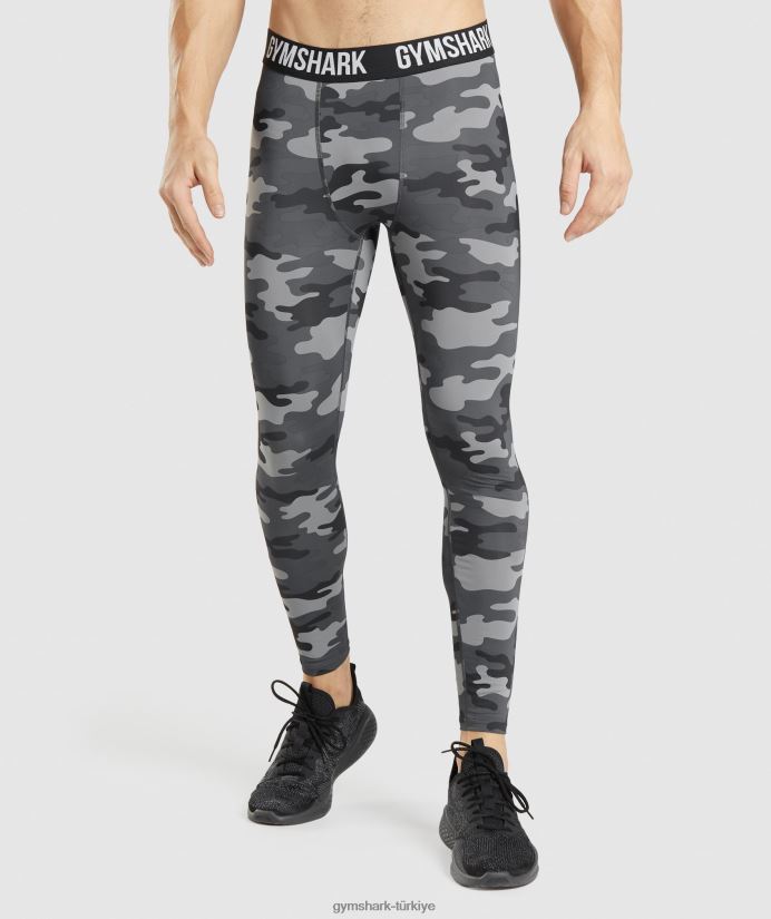 eleman taban katmanı taytları erkeklerGymshark gri baskı 02H0481036