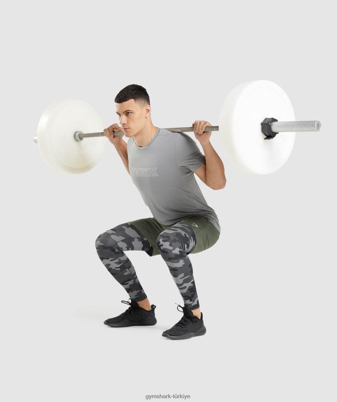 eleman taban katmanı taytları erkeklerGymshark gri baskı 02H0481036