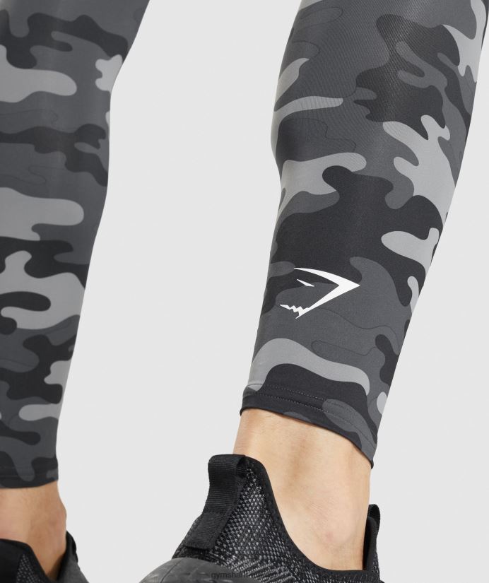 eleman taban katmanı taytları erkeklerGymshark gri baskı 02H0481036