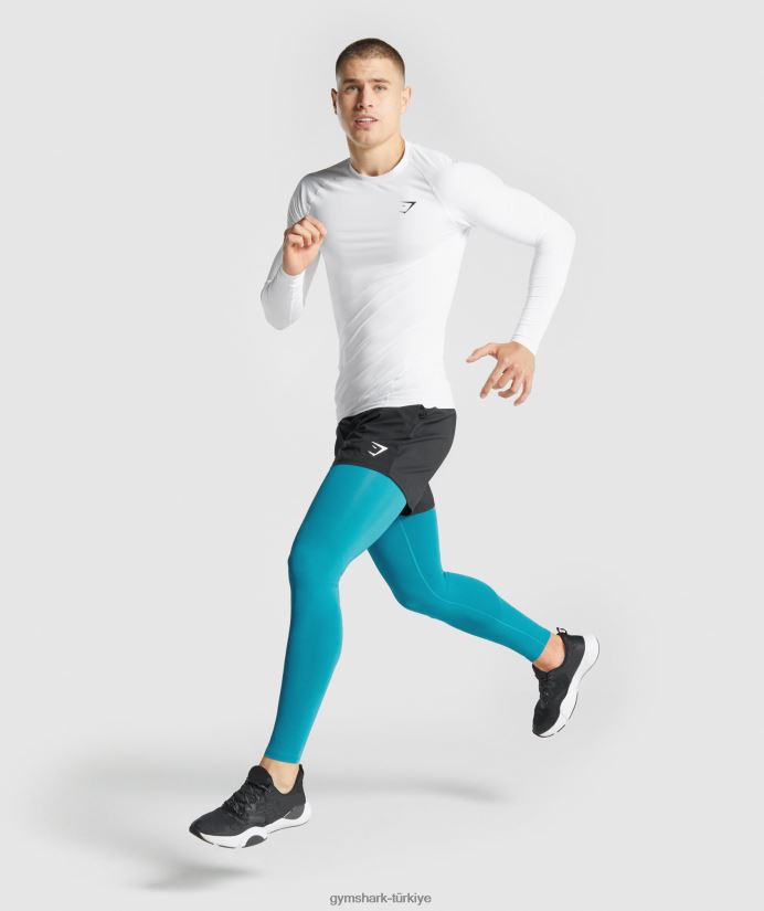 eleman taban katmanı taytları erkeklerGymshark mavi 02H0481043