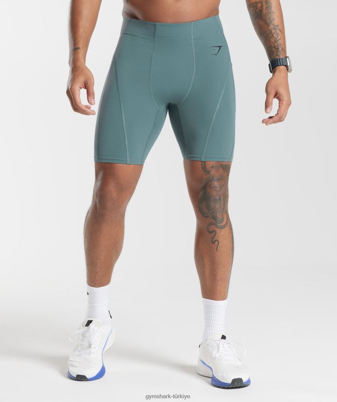içlik şortunu kontrol et erkeklerGymshark Gök gürültüsü mavisi 02H0481031