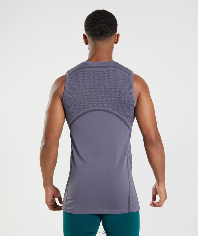 315 dikişsiz tank erkeklerGymshark cıva moru/siyah 02H048967