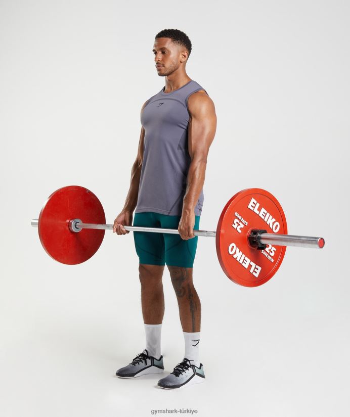 315 dikişsiz tank erkeklerGymshark cıva moru/siyah 02H048967
