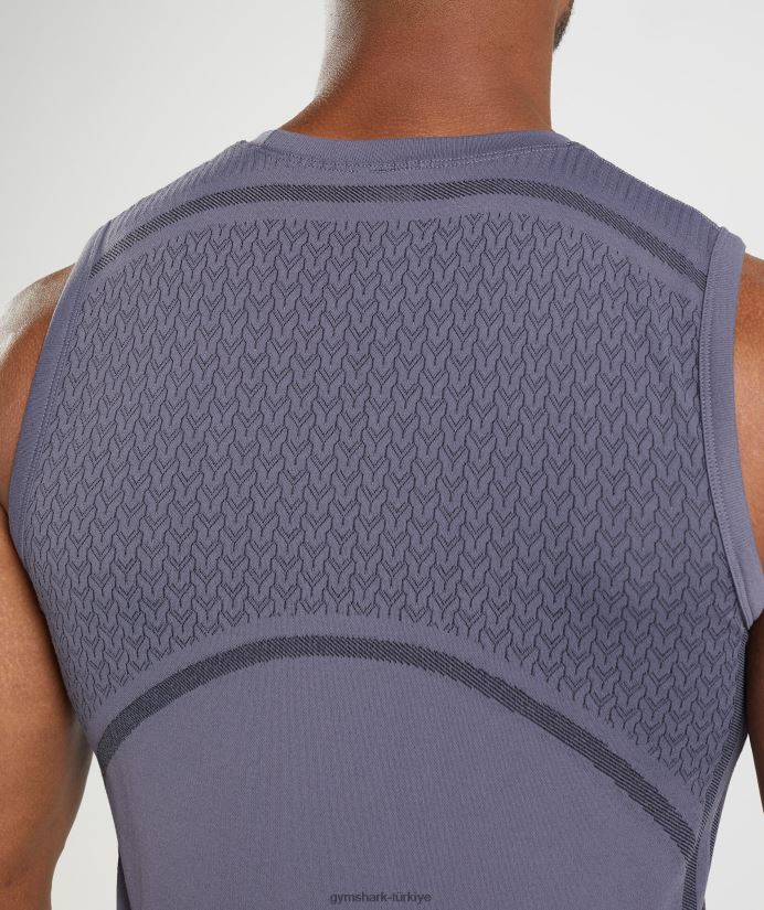 315 dikişsiz tank erkeklerGymshark cıva moru/siyah 02H048967