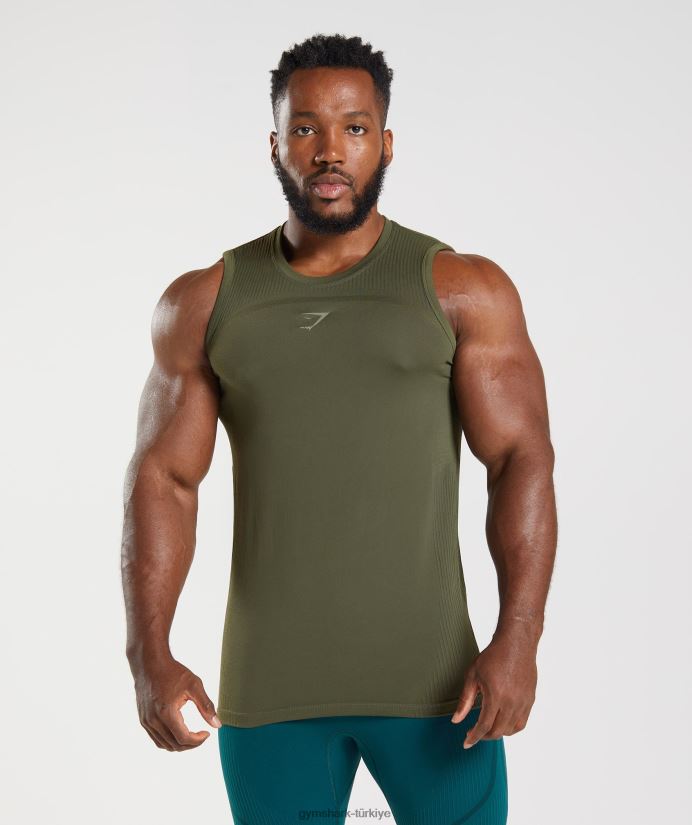 315 dikişsiz tank erkeklerGymshark çekirdek zeytin/bataklık yeşili 02H048894