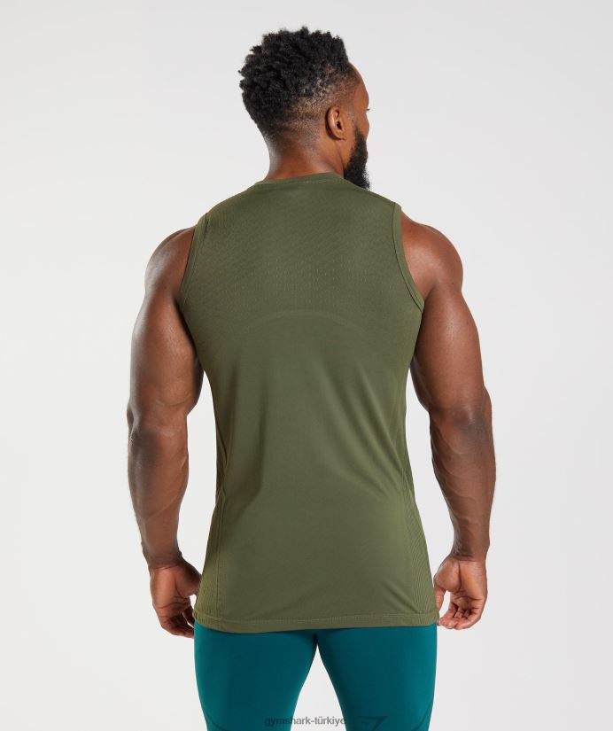 315 dikişsiz tank erkeklerGymshark çekirdek zeytin/bataklık yeşili 02H048894
