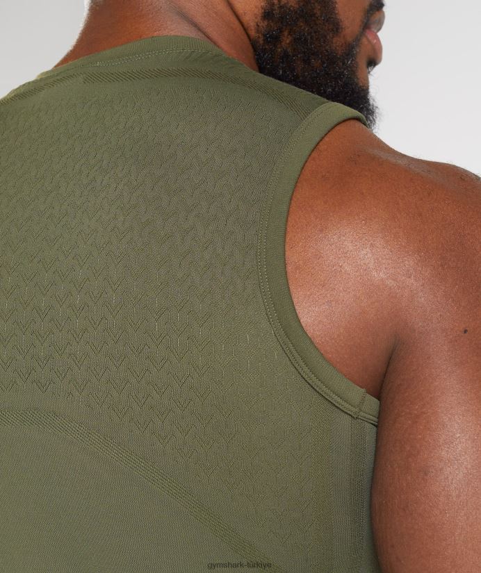 315 dikişsiz tank erkeklerGymshark çekirdek zeytin/bataklık yeşili 02H048894