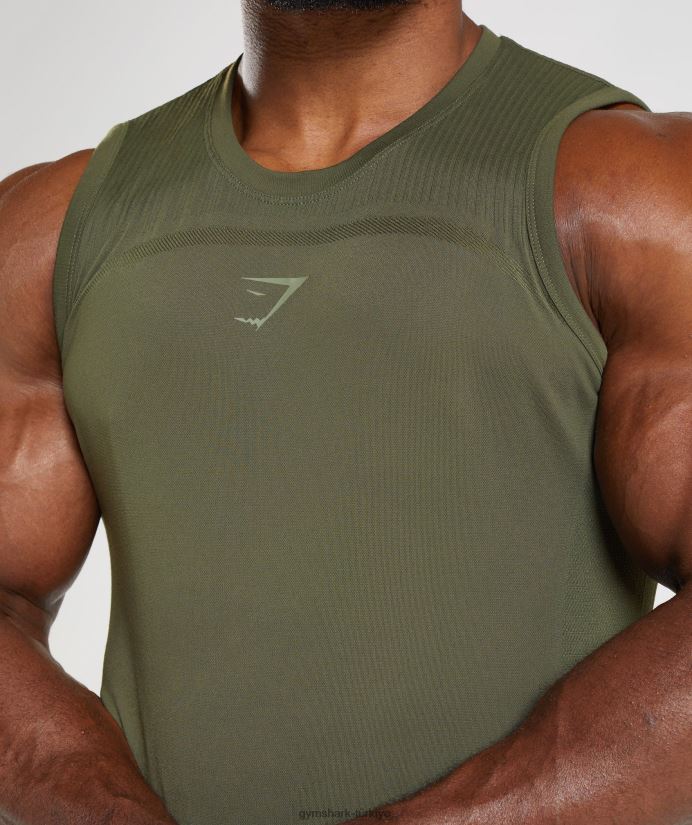 315 dikişsiz tank erkeklerGymshark çekirdek zeytin/bataklık yeşili 02H048894