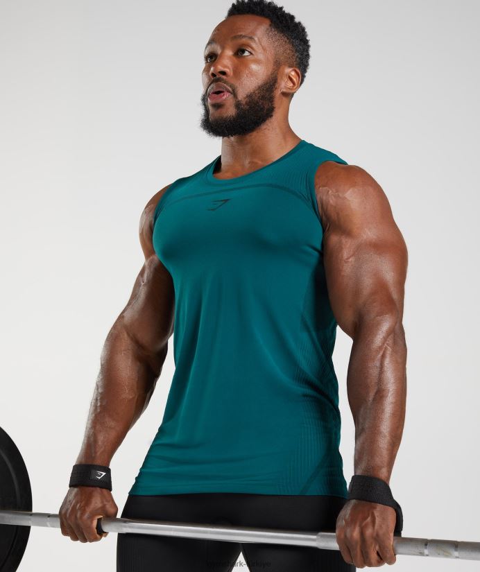 315 dikişsiz tank erkeklerGymshark kış deniz mavisi/siyah 02H048926