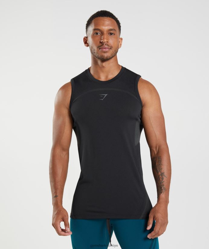 315 dikişsiz tank erkeklerGymshark siyah 02H048911